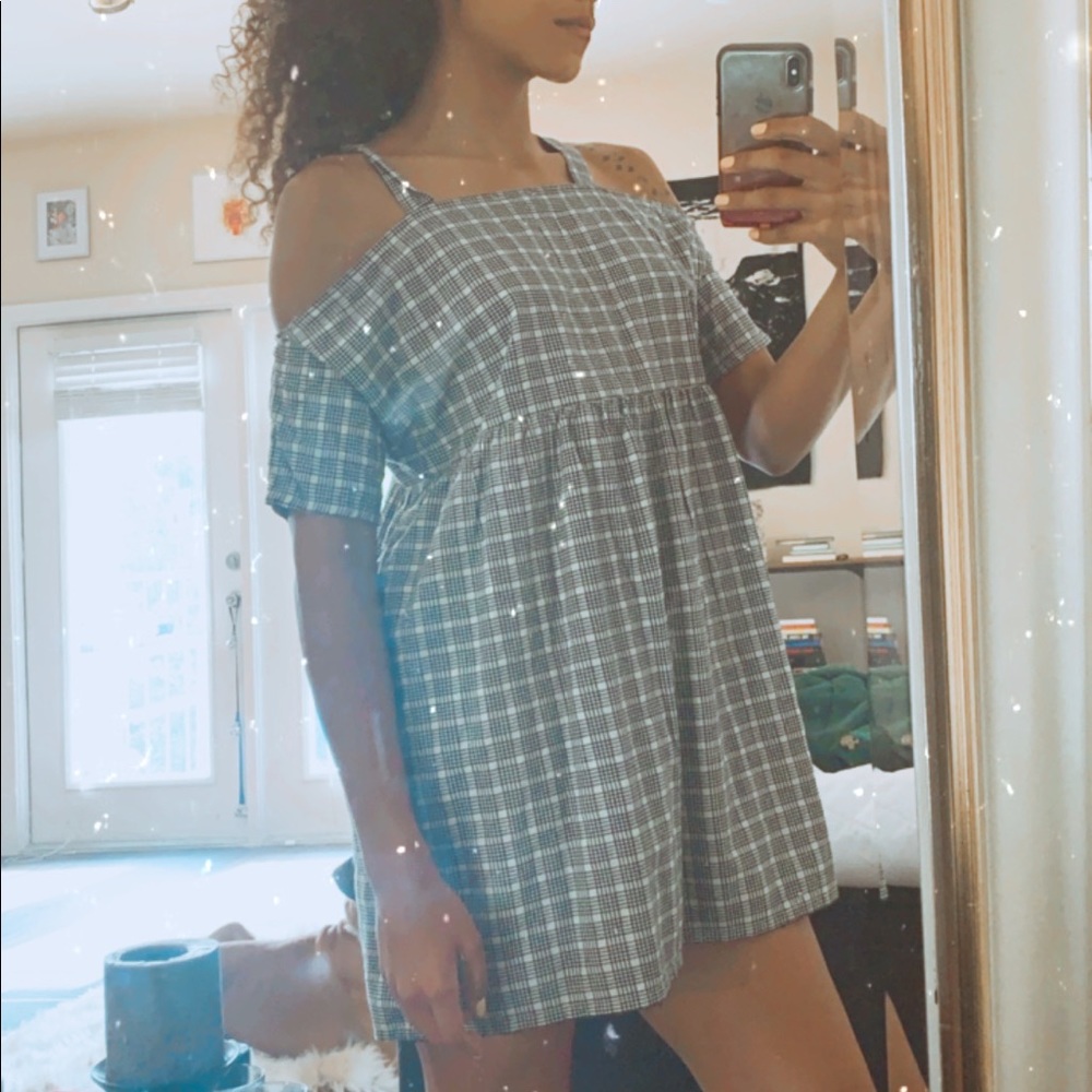 Open Shoulder Bardot Mini Dress